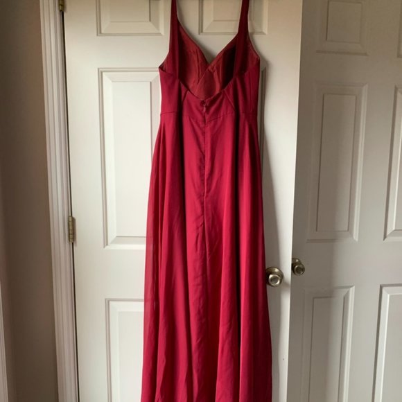 Azazie burgundy bridesmaid dress A8 - Picture 5 of 9